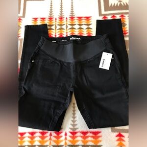 Maternity Jeggings Women’s Black Pants Sonoma Demi Belly Band Size 2